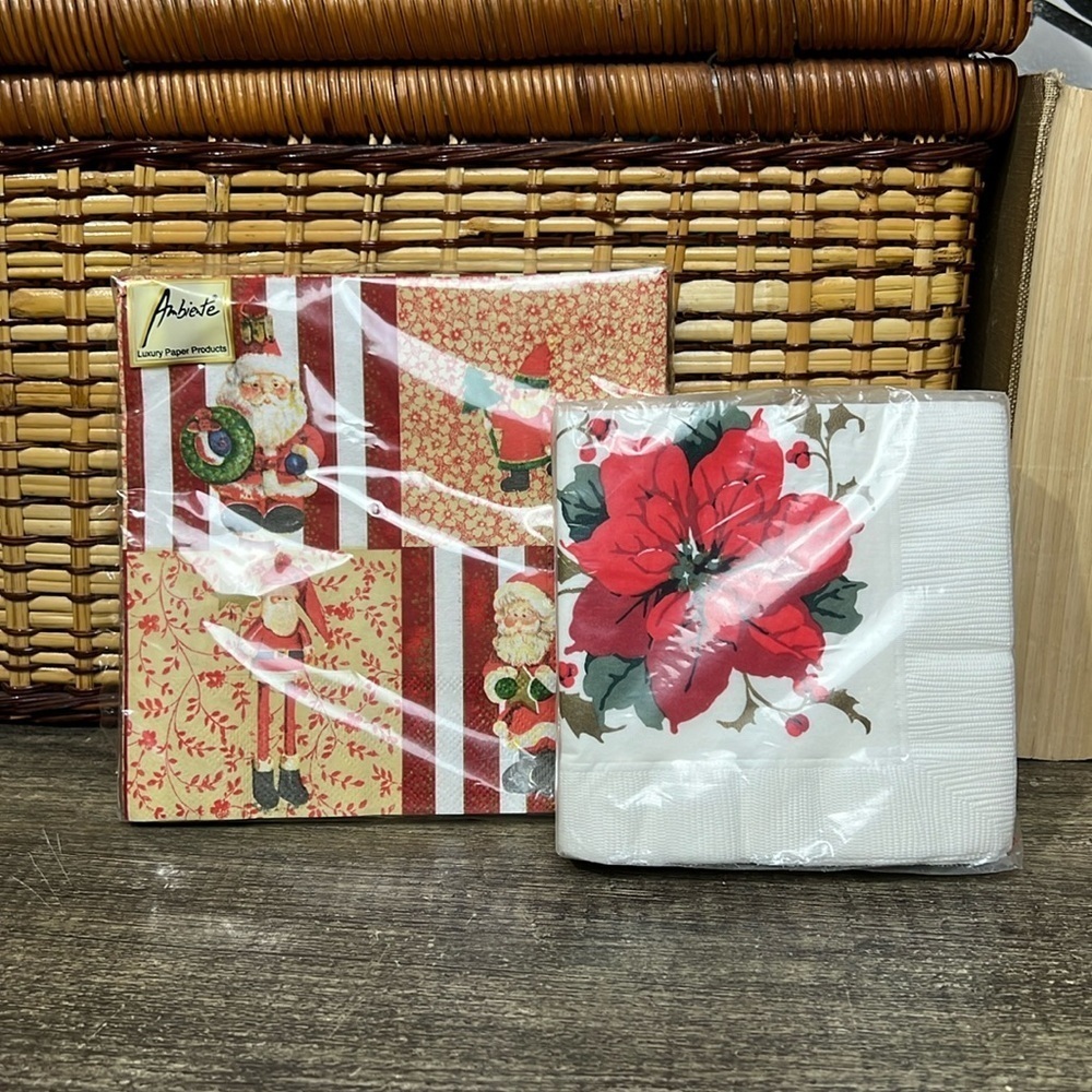 Bundle of 2 NWT Vintage Holiday Napkins